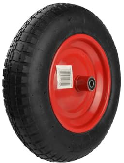 BSD Roue de brouette 3.25-8 2PR avec jante en métal durable et double roulement, idéale pour charriots et équipements de jardinage.