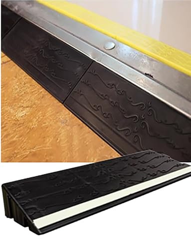Schwellenrampe Rollstuhlrampe Kehrroboterrampe for Haustüren, for Roller, Trolley, selbstleuchtend bei Nacht(25x10x3cm)