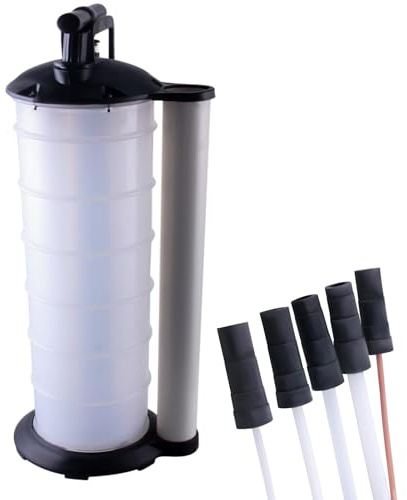 DIBOTISCNC Pompa di aspirazione dell'olio, 7 litri, pompa di aspirazione dell'olio, con 4 tubi, spurgo dei freni, diesel, pompa di aspirazione manuale, per motore, auto, moto, camion, barca