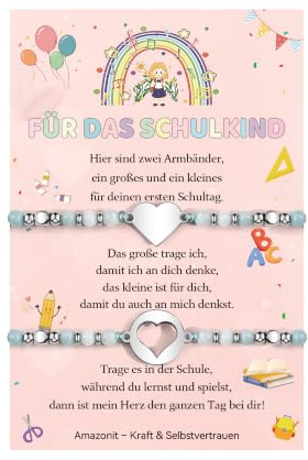 CheersLife Mutter Tochter Armband Mutter Tochter Geschenk | Herz Armband Geschenke für Mama zum Muttertag Tochter Geschenke für Geburtstag Zurück Zur Schule Weihnachten Einschulung