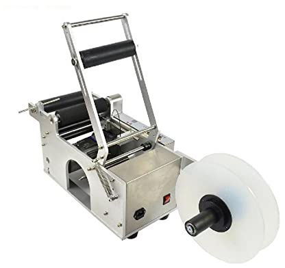 LT-50S Rundflaschen-Etikettiermaschine Halbautomatischer Etikettierer-Etikettenspender mit Digtal-Display-Verpackungsmaschine
