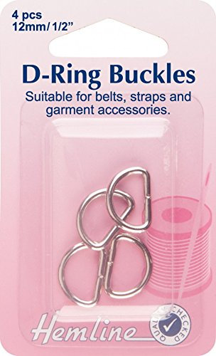 Hemline D-Ringe 12 mm Nickel/Silber