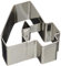 Staedter Haus Cookie Cutter edelstahl 6,5 cm, silber, Nummer 4