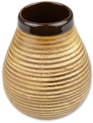 Delicatino - Misiones - Argentinisches Mate-Trinkgefäß aus Kürbis 150-200 ml, Kürbis Tassen Set, Kürbis Becher, Yerba Mate Tee, Kürbis Tee, Bombilla nicht inklusiv