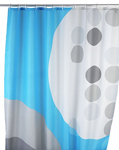 Wenko 20057100 Duschvorhang Artdeco - Anti-Schimmel, Anti-Bakteriell, Polyester, 180 x 200 cm