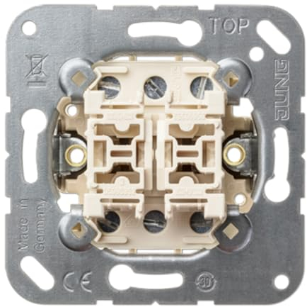 Jung 509eu - Mechanismus Doppelschalter ohne Krallen Snap-On