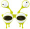 W WIDMANN MILANO Party Fashion 14402 - Brille Alien, mit doppelten Augen, Kostümzubehör, Außerirdischer, Accessoire, Karneval, Mottoparty