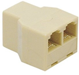 Dexlan Coupleur en T pour téléphonie F / F/F RJ12