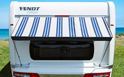 Berger Wachau Fenstermarkise mit Öse | Wetterfestes Markisentuch Sichtschutz Sonnensegel für Wohnwagen Camping Caravan Sonnenschutz & Regenschutz für Fenster | langlebig & lichtbeständig