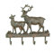 Schlüsselhalter mit 4 Haken, Motiv Hirsch, Gusseisen