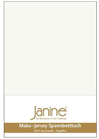 Janine Spannbetttuch 5007 Mako Jersey 140/200 bis 160/200 cm Ecru Fb. 09