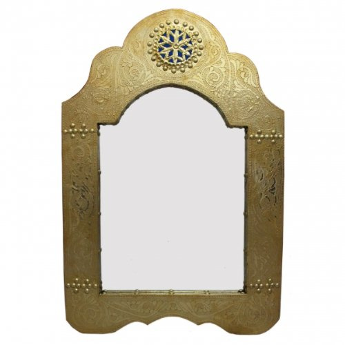 Saharashop Orientalischer Spiegel Gold groß 80 x 50 cm