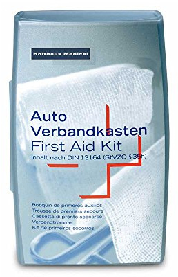 Auto-Verbandkasten, KFZ-Verbandkoffer, DIN 13164, silber, 1 Stück
