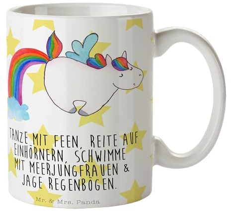Mr. & Mrs. Panda Tasse Einhorn Fliegendes Pferd, Keramik, 325 ml