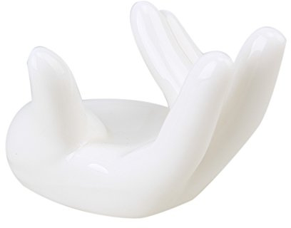 yibuy Ocarina Ständer, Weiß, Porzellan | Keramik, Display Zubehör, Handständer, Für Musikliebhaber