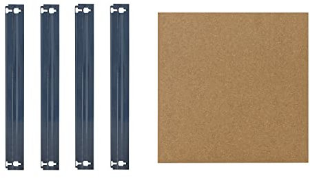 shelfplaza® HOME 50x50cm Fachboden-Set komplett für Steckregale in blau/HDF-Fachboden/zusätzliche Fachböden für Schwerlastregale