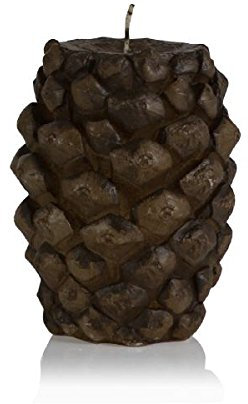 Weihnachtskerzen Kerze Tannenzapfen Braun 120 x 95 mm, Unparfümiert, Festtagsdesign