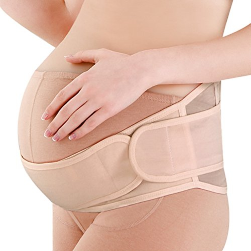 Dexinx Cintura di maternità Cintura di Supporto per Gravidanza Fascia per la Pancia Traspirante Legatura Addominale Regolabile per la Schiena e Cintura di Sostegno Pelvica Colore della Pelle
