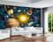 3D Fototapete Cartoon Raum Universum Sternen Kinderzimmer Wandbild Hintergrundbild Tapete 200x140CM