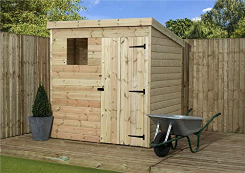 EMS Retail Empire 1500 Pent Garden Shed 5X4 SHIPLAP T&G WINDOW PRESSURE TREATED DOOR RIGHT