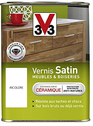 V33 - Esmalte interior satinado para muebles y maderas (incoloro, 2,5 L)