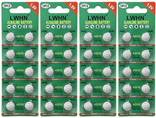 Ag10 lr1130 1,5v Piles en devises 40 pièces