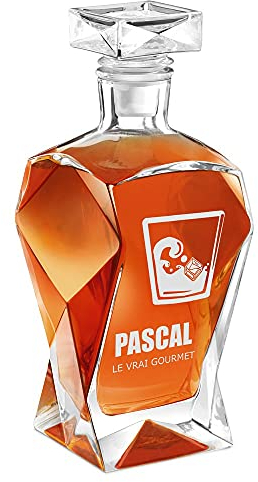 Maverton Décanteur à Whisky gravé - Carafe en verre - Carafe Whiskey - cadeau personnalisé - Idee cadeau homme - Cadeaux anniversaire homme avec personnalisation - Gourmet