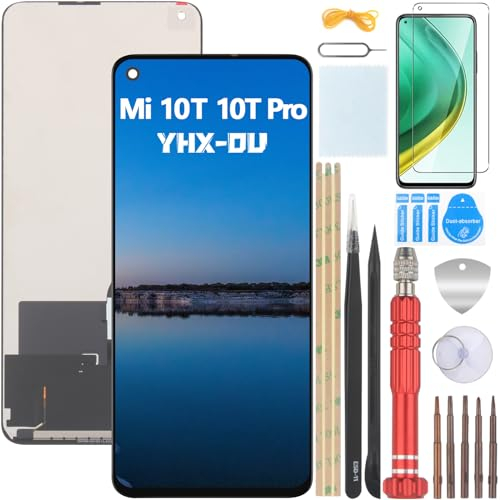 YHX-OU 6.67 Display per Xiaomi Mi 10T 5G Mi 10T PRO 5G LCD Display di Riparazione e Sostituzione LCD Display Touch Screen Digitizer con Utensili Inclusi+1 Pezzo Vetro temperat (Nero)