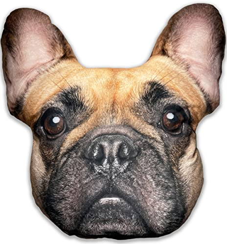 Splat Planet Französische Bulldogge Plüsch 3D Kissen Kissen Riesige Realistische Plüsch Stofftier Lustige Kinder Dekorative Einzigartige Bodenkissen Tiermotiv Kissen Sitzkissen für Schlafzimmerstühle