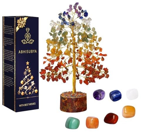 ABHISUBYA Healing Gemstone Bonsai Money Tree (Design15)
