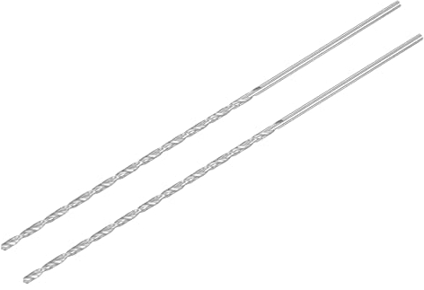 sourcing map 2 Stk HSS Spiralbohrer (Hochgeschwindigkeitsstahl) Extra lange Twist Bohrer 2,5mm Bohrdurchmesser 160mm Länge