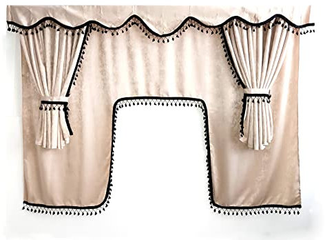 Komplettes Set für LKW mit Pompons. Beige