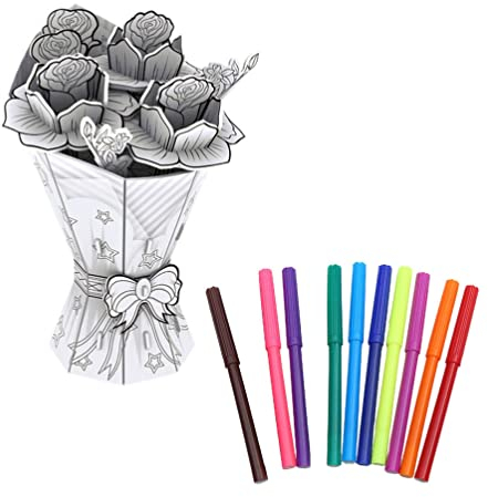 ibasenice 1 Satz Dreidimensionale des Graffiti 3D Färben Sie Ihre Eigenen Puzzlekinder Puzzle-kit Zum Basteln Malpuzzle Selber Machen 3D-Puzzles Aus Holz Rätsel Modell Papier Spielzeug