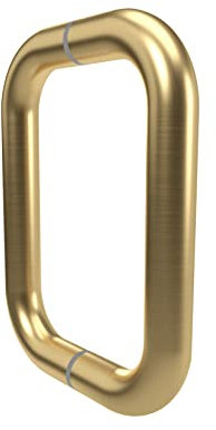 CKB 6 Shower Door Handle, Shower Glass Door Pull Back to Back Handle Compatible with 1/4 to 1/2 Thickness Glass for Frameless Shower Doors, Satin Gold with 304 Stainless Steel