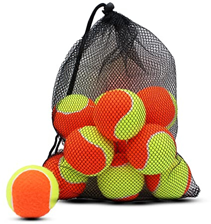 ZHUOKECE Tennis Balls, 12 Pack 50% Low Compression Stage Tennis Ball