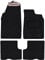 Precision - Tailored Car Mats - Intended for Dacia Duster 2018-2022 - 4 Piece Set - Non-Slip Floor Mats - Black Carpet - Sports Check Binding - Fittings Clips - SFP