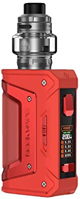 GEEKVAPE L200 Classic Kit (Aegis Legend 2 Classic) - 1.08'' TFT Screen, 200W Output, Adjustable Airflow, Dual 21700 Batteries (Sold Separately) - No Nicotine, 2ml TPD Version. (Red), 1.0 count