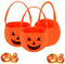 HELOVGE 3 Stück Kürbis Sammeltasche,Kürbis Eimer Tasche,Halloween Kürbis Candy Bag,Kürbis-Süßigkeiten-Handtasche, Für Halloween Party Maskerade Trick or Treat Halloween Tasche
