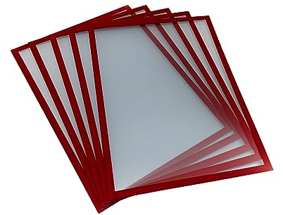 Shadow Foam Magnetischer Dokumentenhalter Rahmen | 5 Stück | Dokumentenrahmen für interne Beschilderung | Magnetrahmen A5, A4, A3 (Rot, A3)