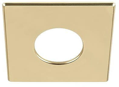 SLV UNIVERSAL DOWNLIGHT Abdeckung | Abdeckung für Einbauleuchte, Innenbeleuchtung für Wohnzimmer, Schlafzimmer, Küche, Diele Kinderzimmer | für die feste Version, gold, eckig