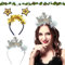 Silvester Haarreif, 2 Stück Happy New Year Haarreifen, 2025 Stirnband Kopfschmuck Haarreifen Silvester, Silvester Deko 2025, Party Haarreif, Kinder Erwachsene Silvester Party Haarschmuck Zubehör