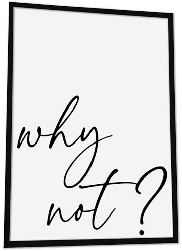 JUHMI Typographie Poster Vintage : Why Not - Aesthetic Room Decor/Zimmer Deko Aesthetic - Wanddeko Wohnzimmer Schlafzimmer Küche Badezimmer - A5 (15x21cm) Ohne Rahmen