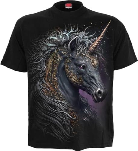 Spiral Celtic Unicorn Männer T-Shirt schwarz