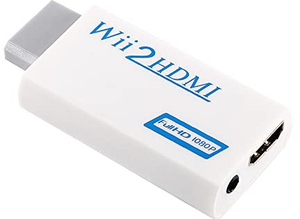 CFTGIW Per Wii a 720P 1080P Upscaling Converti o Effetti Video Realistici Sul Tuo Monitor HDTV R Adattatore 3 Uscita Video da 5 Mm Wii2hdmi Incredibile Mini Convertitore Per. per wii