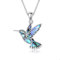 DAYLINLOVE Kolibri Kette 925 Sterling Silber Abalone Muschel Kolibri Anhänger Halskette Kolibri Schmuck Geschenke für Damen Frauen Mädchen Mama Kolibris Liebhaber