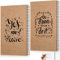 Jutom 2 Pads Jumbo Left Handed Notebook 11 x 8.5 Lefty Wire Bound Notebooks 200 Pages 100 Sheets Left Handed Journal Spiral Notebooks for Lefties School Office (Brown,Yes You Can)