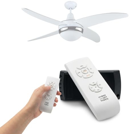 Avilia - Telecomando per Ventilatore Soffitto – Trasmettitore e Ricevitore Universale, Controllo Luce/Velocità, Timer | Telecomando Universale Ventilatore, Risparmio Energetico e Avviamento Immediato