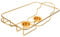 JECOMPRIS Chafing Dish Wire Rack, Buffet Stand Stainless Steel Frame Camping Stove Rack Alcohol Burner for Dish Serving Trays, Food Warmer Catering Supplies Golden
