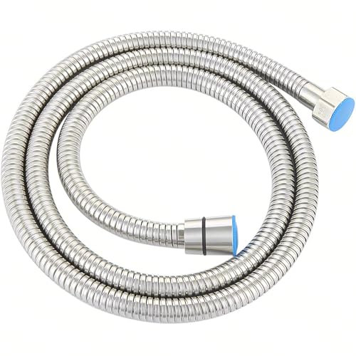 CYILIUEN Tubi doccia in acciaio inox 304 con cromatura da 1,5 m, con rondella filtro e chiave di montaggio, tubo doccia universale