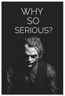 Poster The Dark Knight, Motiv: Why So Serious?5,100.3 cm Superhelden-Film-Cover, Retro-Wandkunst-Deco-Poster, Leinwand-Poster, Schlafzimmer-Dekor, Sportlandschaft, Büro, Raumdekoration, Geschenk,